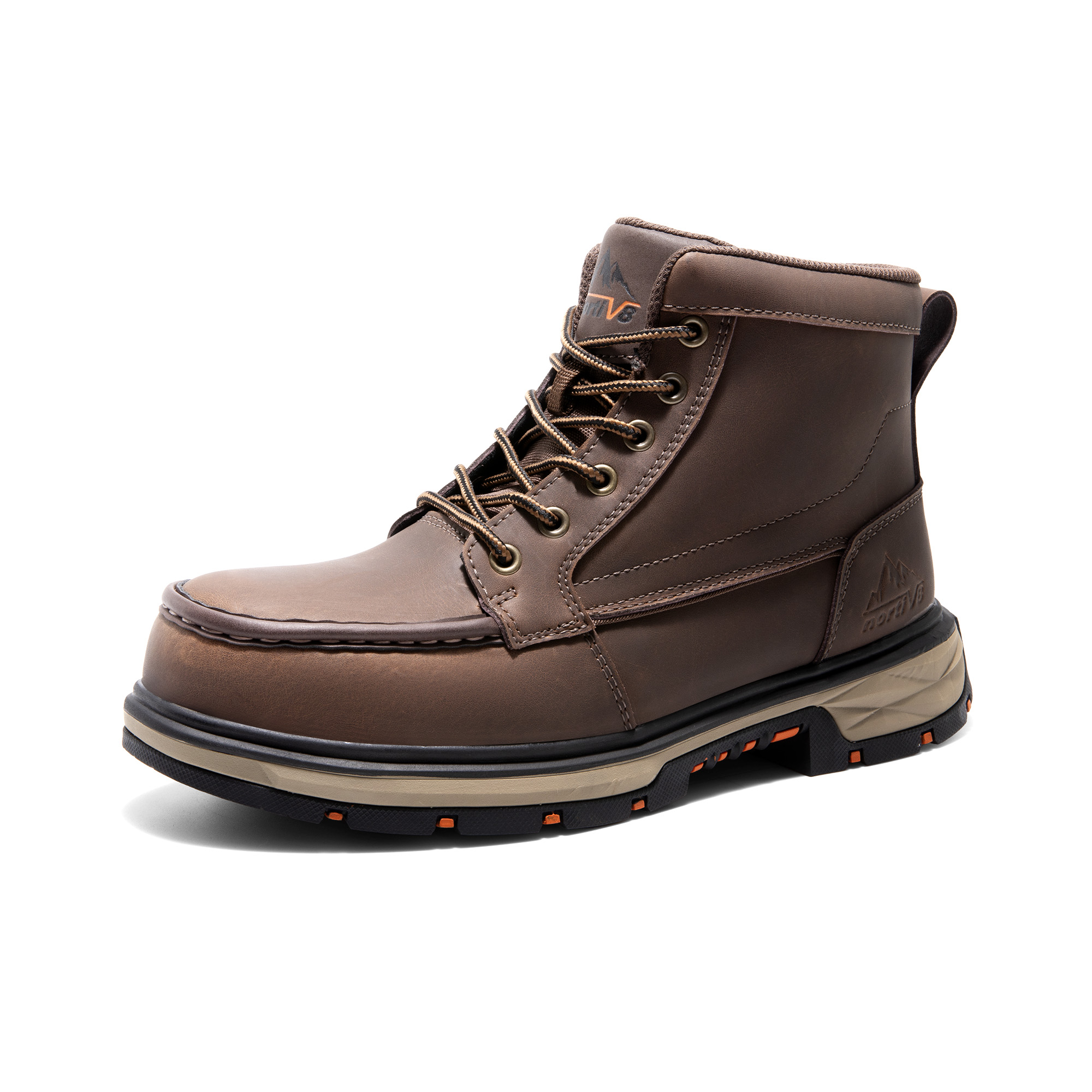 Men's Lace-Up Steel Toe Leather Work Boots